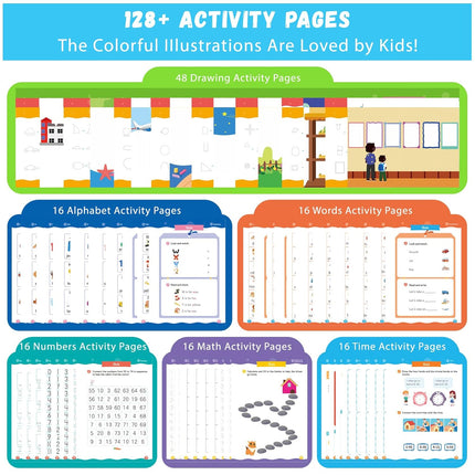 Magic Grooved Writing Practice for Kids Ages 3-8, Handwriting Practice for Kids 5-7, Preschool Tracing Books, Reusable Grooved Writing Books with Disappearing Ink, Gifts for 3 Year Old Boy