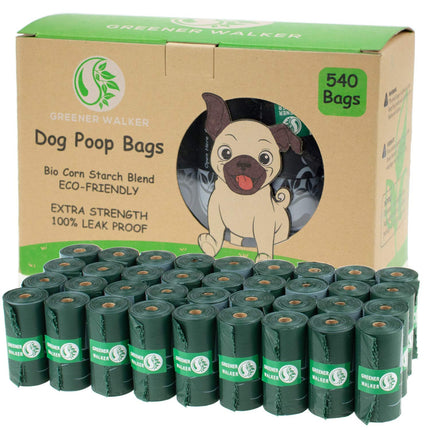 Poop Bags for Dog Waste-540 Bags,Extra Thick Strong 100% Leak Proof Dog Waste Bags (Green)