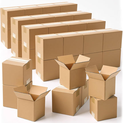 40 Pack 5x5x5 Inches Small Shipping Boxes Corrugated Cardboard Boxes Bulk for Small Business Shipping Packing Mailing, Easy Assemble
