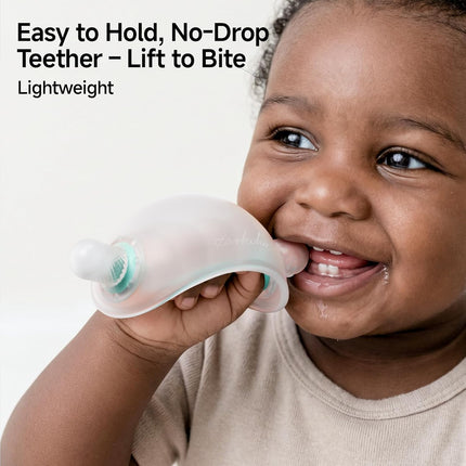 Garkoko Baby Teething Toys, No-Drop Silicone Baby Teether Toy for Babies 3-6 Months & 3-18 Months, BPA-Free Infant Teether for Teething Relief