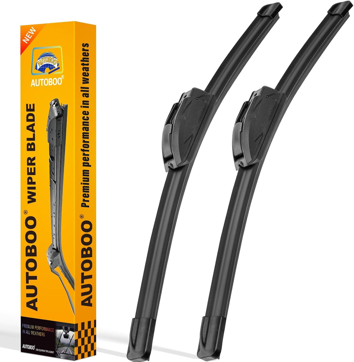 13" and 13" Windshield Wipers Blades (Pack Of 2),OEM Quality