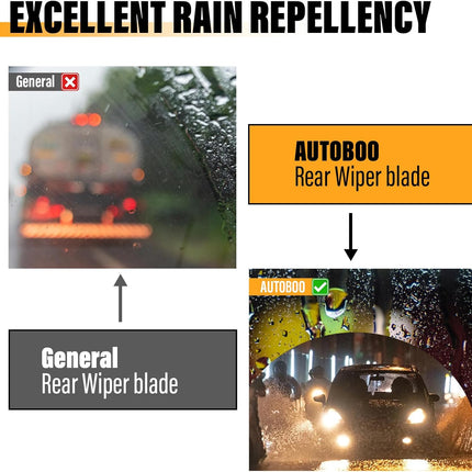 AUTOBOO 10 Inch Rear Wiper Blade Replacement for Honda HRV 2022-2016 CRV 2023-2025 Mitsubishi Outlander Sport 2022-2011 Leaf QX80 QX56-BACK Windshield Wiper Blade -Original Factory Quality (Pack of 1)