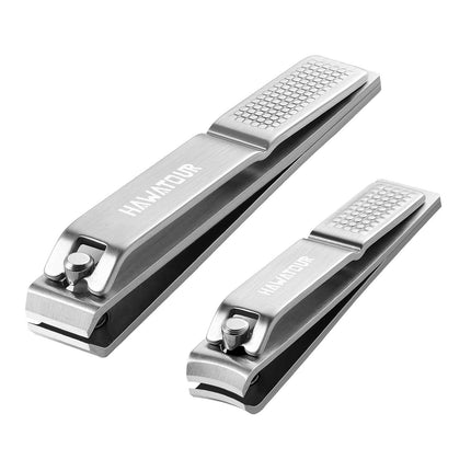 Nail Clippers Set with Tin Case, Black