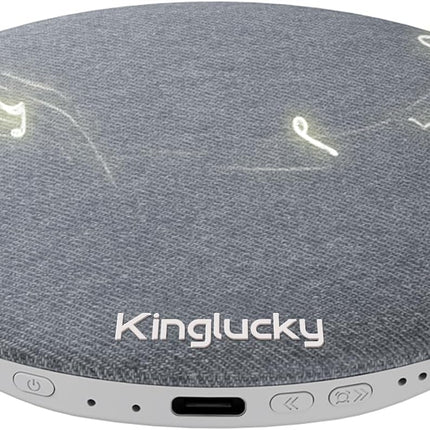 Kinglucky Pillow Speaker for Sleeping, Bluetooth Speaker Under Pillow with Built-in Pink Noise White Noise Sound Machine for Sleeping, White Noise Sound Machine with Sleep Pink Noise Music Grey