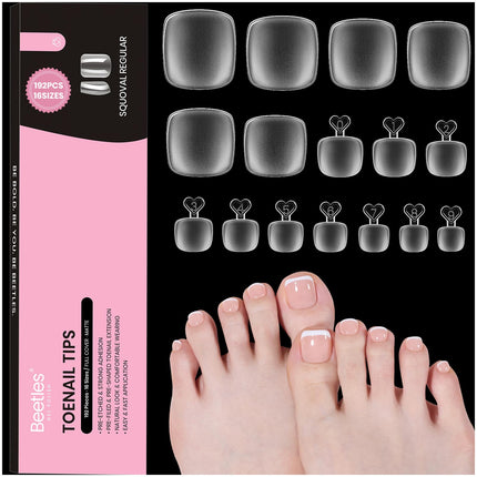 Tips de uñas almendra medianos 576pcs 12 tamaños tips de gel suave pre-grabados