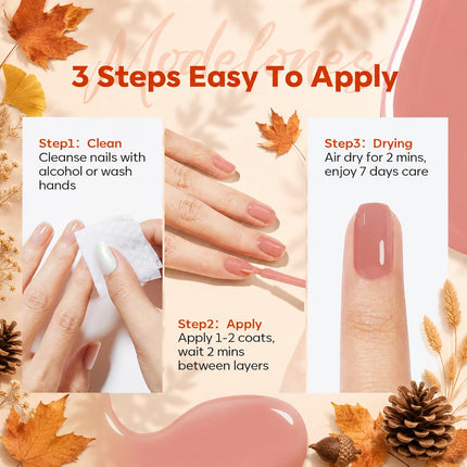 Nail Strengthener and Growth, Fall Rose Brown Nail Polish Care