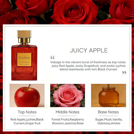 Juicy Apple Eau de Parfum For Women- Inspired by K.aya.li - Long Lasting Fruity Floral Scent Perfume 1.7 FL/OZ (50ml) - Feminine Fragrance Spary