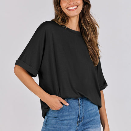 Womens Tops Summer Short Sleeve Oversized T Shirts 2026