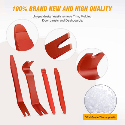 5-Piece Nylon Auto Trim Removal Tool Kit, Red - photo 3