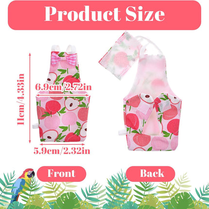 5 Pcs Bird Diaper, Parrot Nappy with Waterproof Inner Cute Parrot Pants Reusable Cockatiel Clothes Flight Suit for Parakeet Cockatiel Mini Macaw Budgie Canary