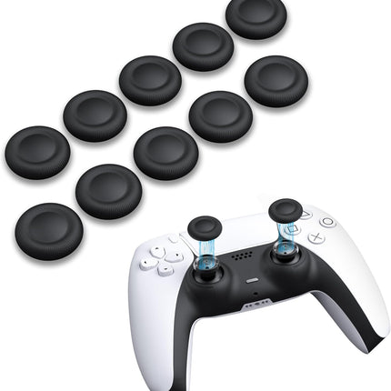 NEWDERY Joystick Replacement Grip Caps for PS4/PS5 Controller, PS5/PS4 Thumb Grips Caps, Anti-Stickiness, Anti-Slip, Anti-Scratch, Anti-Fingerprint, PS4/PS5 Joystick Caps Replacement Parts-(10pcs)