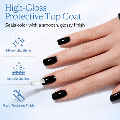 18ml No Wipe High Gloss Clear Gel Top Coat - photo 5