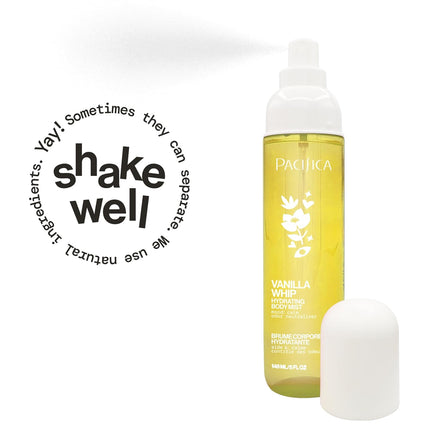 Pacifica Vanilla Whip Body Mist, 5 oz (148 mL), Vegan & Cruelty-Free, Mood-Activating Fragrance Spray, Odor Neutralizing, Skin Hydrating, Phthalate-Free