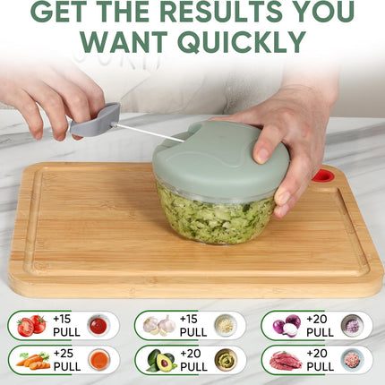 Garlic Chopper, Pull-String Vegetable Onion Mincer