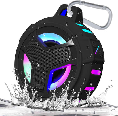 Portable Bluetooth Shower Speaker, LED Light, 2000mAh, Hands-Free Calling