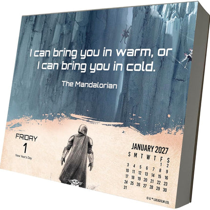 2027 Star Wars Mandalorian Day-at-a-Time Calendar