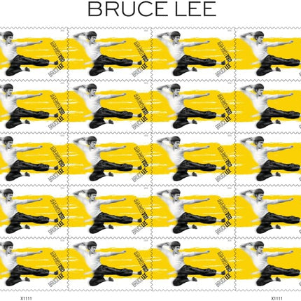 Bruce Lee 2026 (Sheet of 20) Legendary Chinese American Martial Artist, Actor, and Filmmaker First-Class Mail Forever Postage Stamps