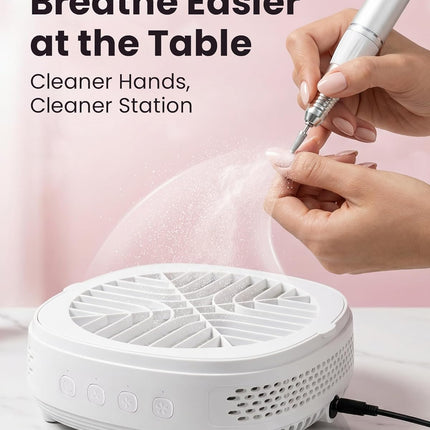 Nail Dust Collector, Professional Vacuum Fan for Nail Tech, Quiet & Compact Dust Extractor for Nail Drill, Must-Have Portable Accessory for DIY Artists