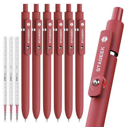GX3 Blue Gel Pens, 6Pcs Quick Dry Smooth Writing Pen with 3 Refills
