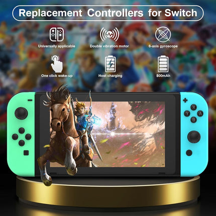 XAVOMEDINAL Switch Controller for Nintendo Switch Controller, Switch Controller Replacement Accessories with Double Vibration/Wake-Up/Motion Control/Screenshot