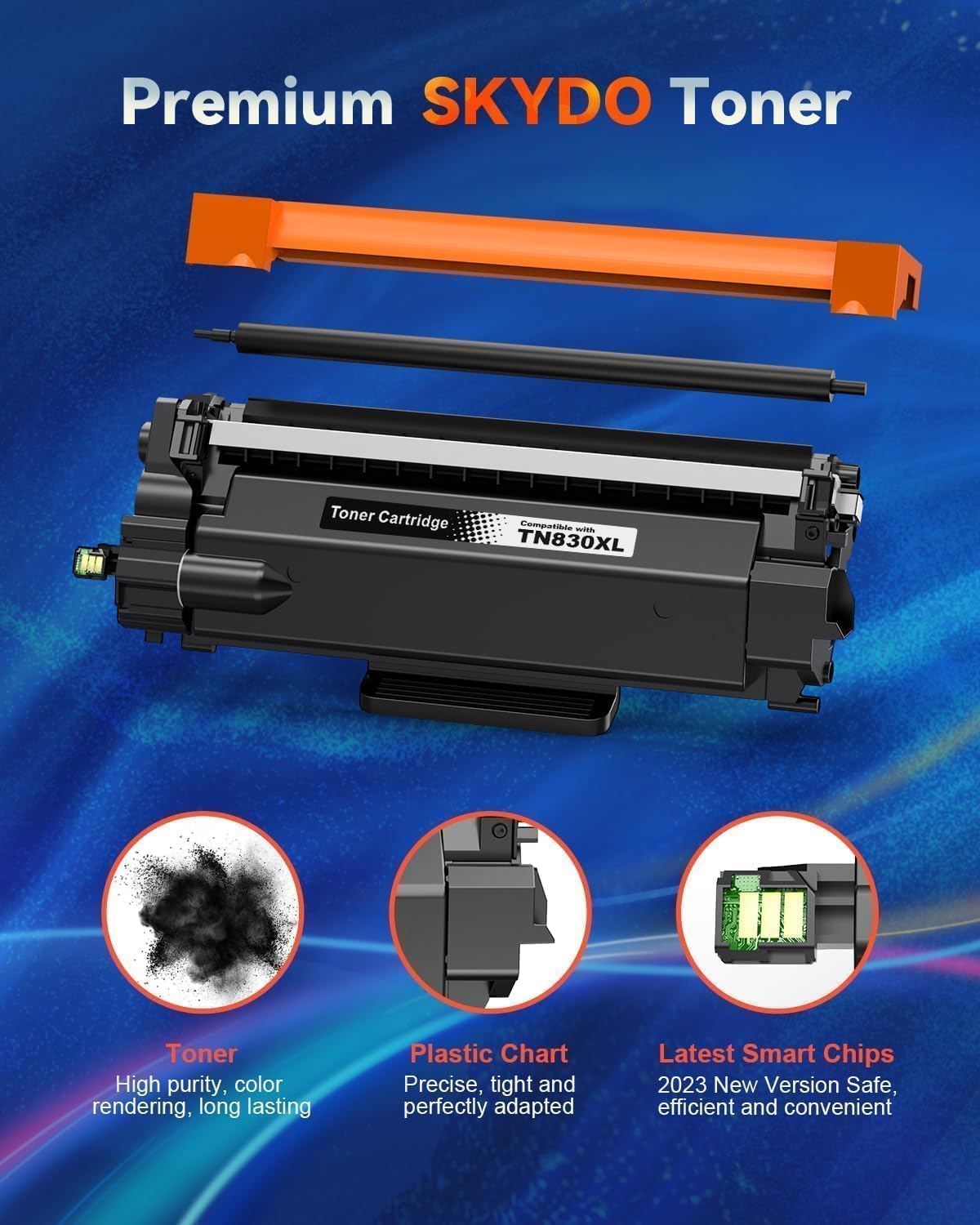 TN830XL Black High Yield Printer Compatible Toner Cartridge for TN830 TN-830 TN 830 XL Work for - photo 4