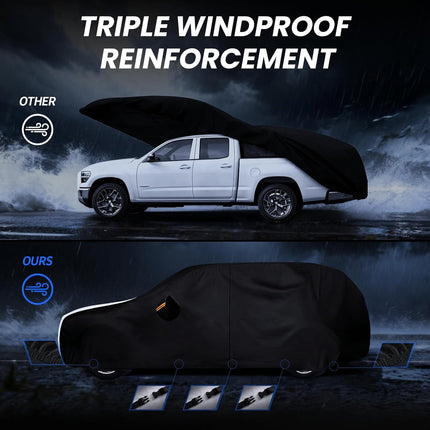 Multi-Layer Car Cover Custom Fit for Acura MDX(2007-2026), 100% Waterproof All Weather for Automobiles, Gift with Towel, Heavy Duty Car Covers for Rain Sun UV Protection with Door Zipper