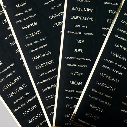 UPAFEXXI-Bible Tabs with Book Summaries(Gold Foil Embossed Lettering), Bible Tabs for Women and Men, Reposition Large Print Stickers, Easy to Read, 80Chapters Labels for Easy Navigation