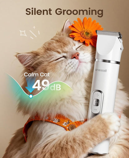 Quiet Cat Clippers for Matted Hair, 3 in 1 Cat Grooming Kit with LCD Display, Cat Hair Trimmer for Paw - photo 3