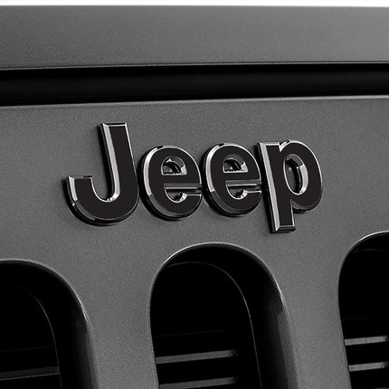 2007-2018 Jeep Wrangler JK Custom Color Emblem Decal (Vinyl Sticker) - Black (Matte)