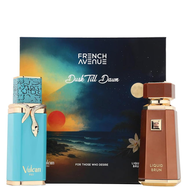 French Avenue Dusk Till Dawn Gift Set, Vulcan Feu and Liquid Brun Eau de