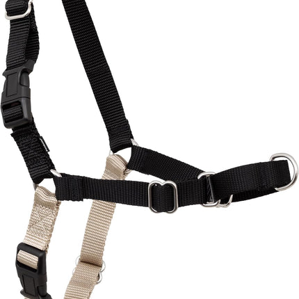 PetSafe Easy Walk No-Pull Dog Harness - The Ultimate Harness to Help Stop Pulling - Take Control & Teach Better Leash Manners - Helps Prevent Pets Pulling on Walks, Petite, Black/Silver
