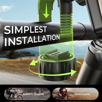 LISEN Bike Phone Holder, [Super Easy Install] Motorcycle Phone Mount Ebike Accessories Bicycle Handlebar Holder Mount Gift for Adults Kids Mountain Mini Bike Scooter Gear Accessories for iPhone Pixel