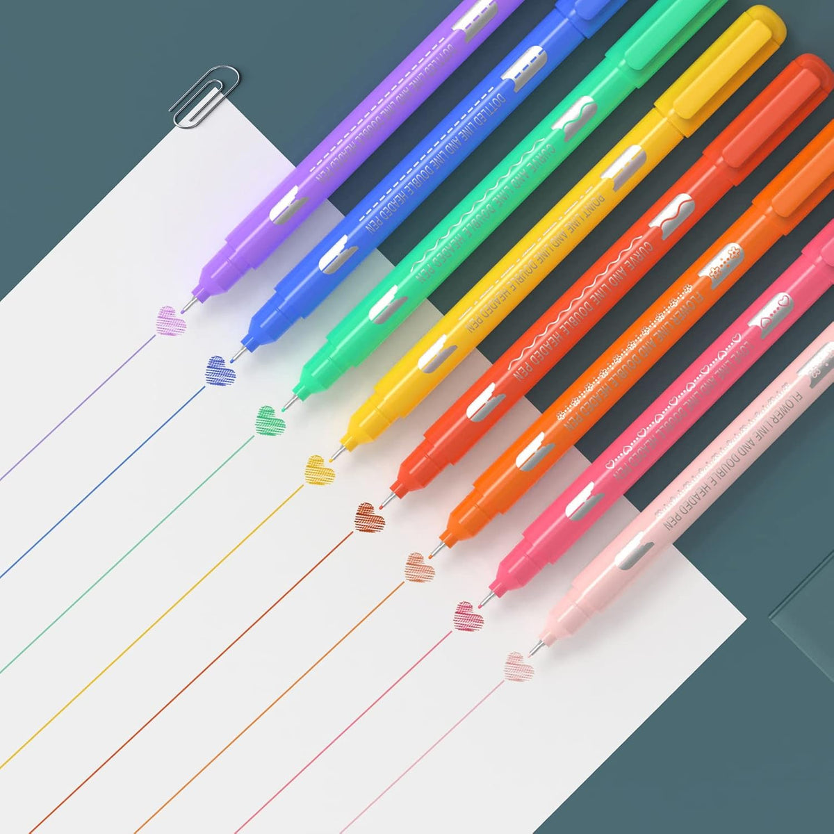 8-Piece Curve Highlighter Pen Set with Dual Tips and 8 Colors - photo 4
