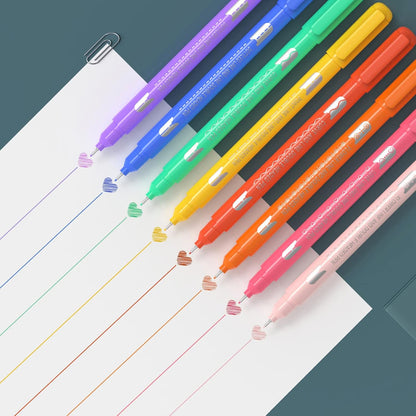 8-Piece Curve Highlighter Pen Set with Dual Tips and 8 Colors - photo 4