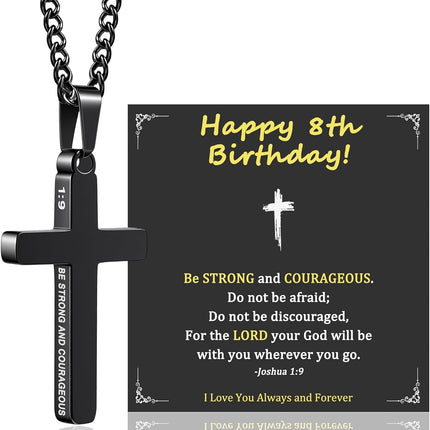 Sereney Cross Necklace, First Communion Gifts 8th 9th 13th Birthday Gifts for Toddler Kids Teen Boys Girls, Baptism Gift Mustard Seed Jewelry as Rcia Christian Religious Necklace for Son Daughter