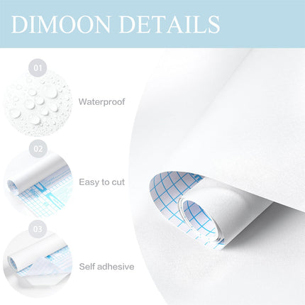 17.7''x118'' Peel and Stick Wallpaper White Contact Paper for New Environmentally Friendly Materials Thickening Upgrade Embossed Renter Friendly Wall Paper Modern Vinyl Wrap Countertop Bedroom