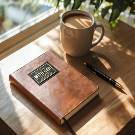 One Minute with God for Men, 365 Days of Daily Prayer Brown Book, Daily Devotional and Prayer Journal, 2026 New Bible Prayer Tracking Diary