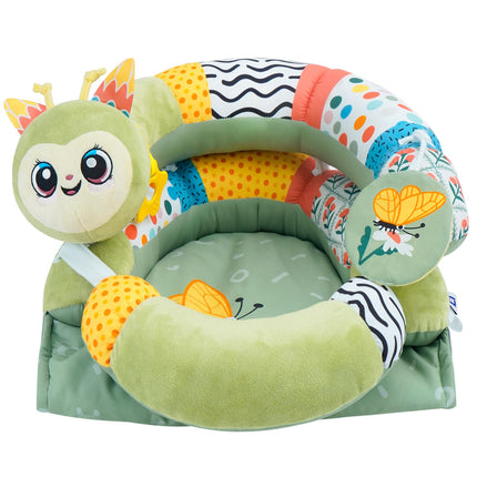 2-in-1 Tummy Time Mat & Seated Support Pillow,Baby Tummy Time Pillow Support for Newborns and Older Babies,with Detachable Support Pillow and Toys Bear