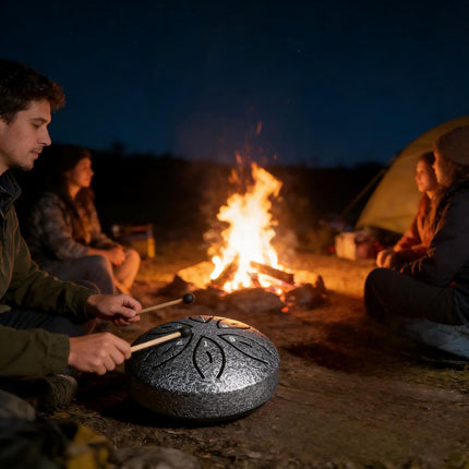 3 Inch Steel Tongue Drum – 6-Note Mini Chakra Drum with Bag, Mallets & Sheet Music – Portable Handpan Percussion for Meditation, Yoga, Outdoor Garden