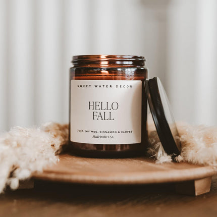 Fall Candle, 9oz Amber Jar, Autumn Scents for Home - photo 4