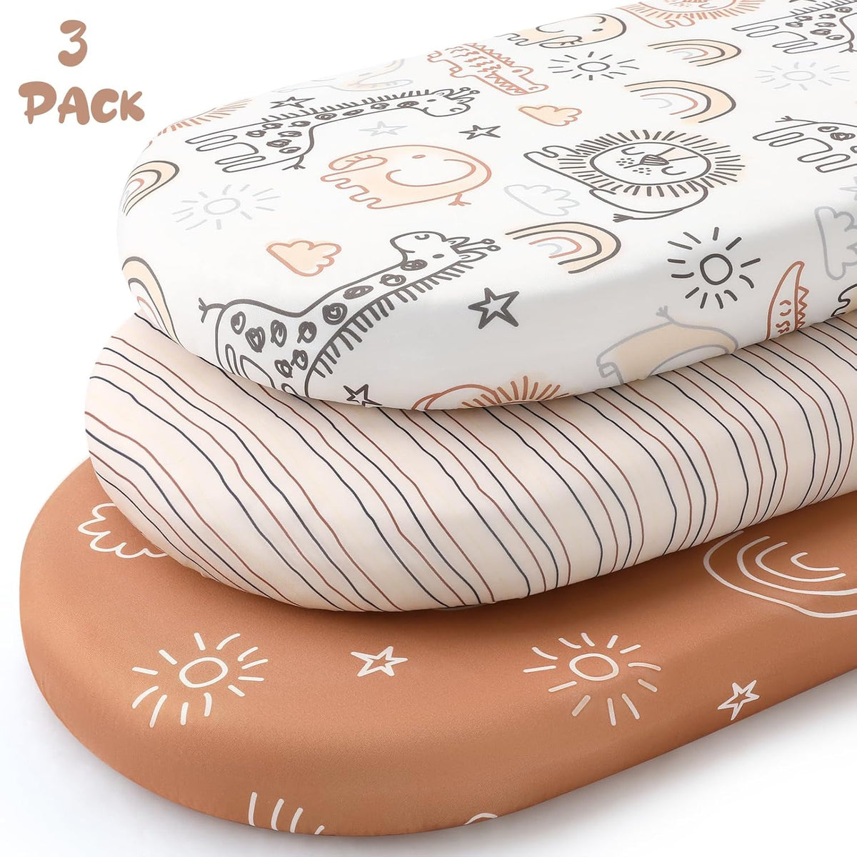 3-Pack Fitted Bassinet Sheets for Baby - photo 5