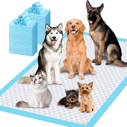 XL 6-Layer Ultra Absorbent 1200ml 48-Hour Leak-Proof Dog Pee Pads, Quick Dry Extra Large Puppy Pads for Puppy Training, Senior & Incontinent Dogs, Cats, Overnight Use, 28"x34", 30 Count