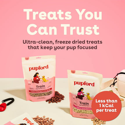 Pupford Freeze Dried Training Treats for Dogs & Puppies, 225+ Three Ingredient Bites (Beef Liver, 2 oz)