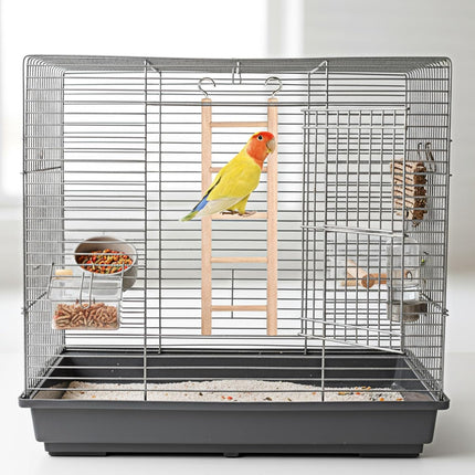 3 PCS Bird Cage Ladder, Parakeet Ladders Bird Ladder for Cage Wooden Hanging Parrot Wood Step Climbing Small Wooden Ladders for Birds Parakeets Parrots Cockatoo Lovebirds (3 Step, 5 Steps, & 7 Steps)
