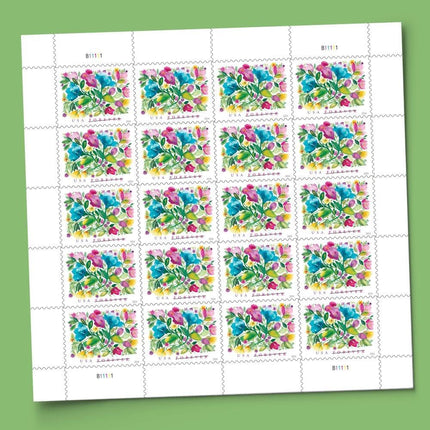 United States Postal Service Celebration Blooms (Sheet of 20) Forever Postage Stamps Scott #5849