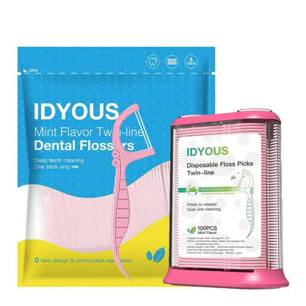 Dental Floss Picks Portable Dispenser, Travel Flossers Holder Case