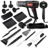 Vinyl Wrap Tool Window Tinting Kit with Heat Gun 16FT Cord,Sponge Roller,Magnet Holder,Vinyl Tucking Tool,Tint Squeegee, Film Cutter for Car Wrapping, Graphics and Decal Installation