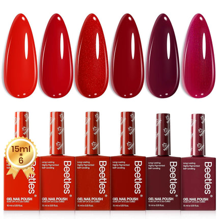 Jelly Gel Nail Polish Set, 6 Colors