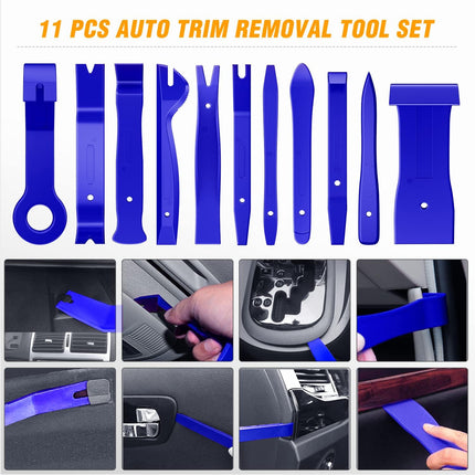 GOOACC 238Pcs Trim Removal Tool, Auto Push Pin Bumper Retainer Clip Set Fastener Terminal Remover Tool Adhesive Cable Clips Pry Kit Car Panel Radio Removal Auto Clip Pliers