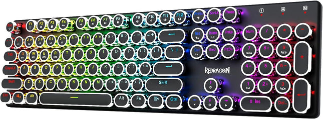 Wireless Typewriter Style Mechanical Gaming Keyboard